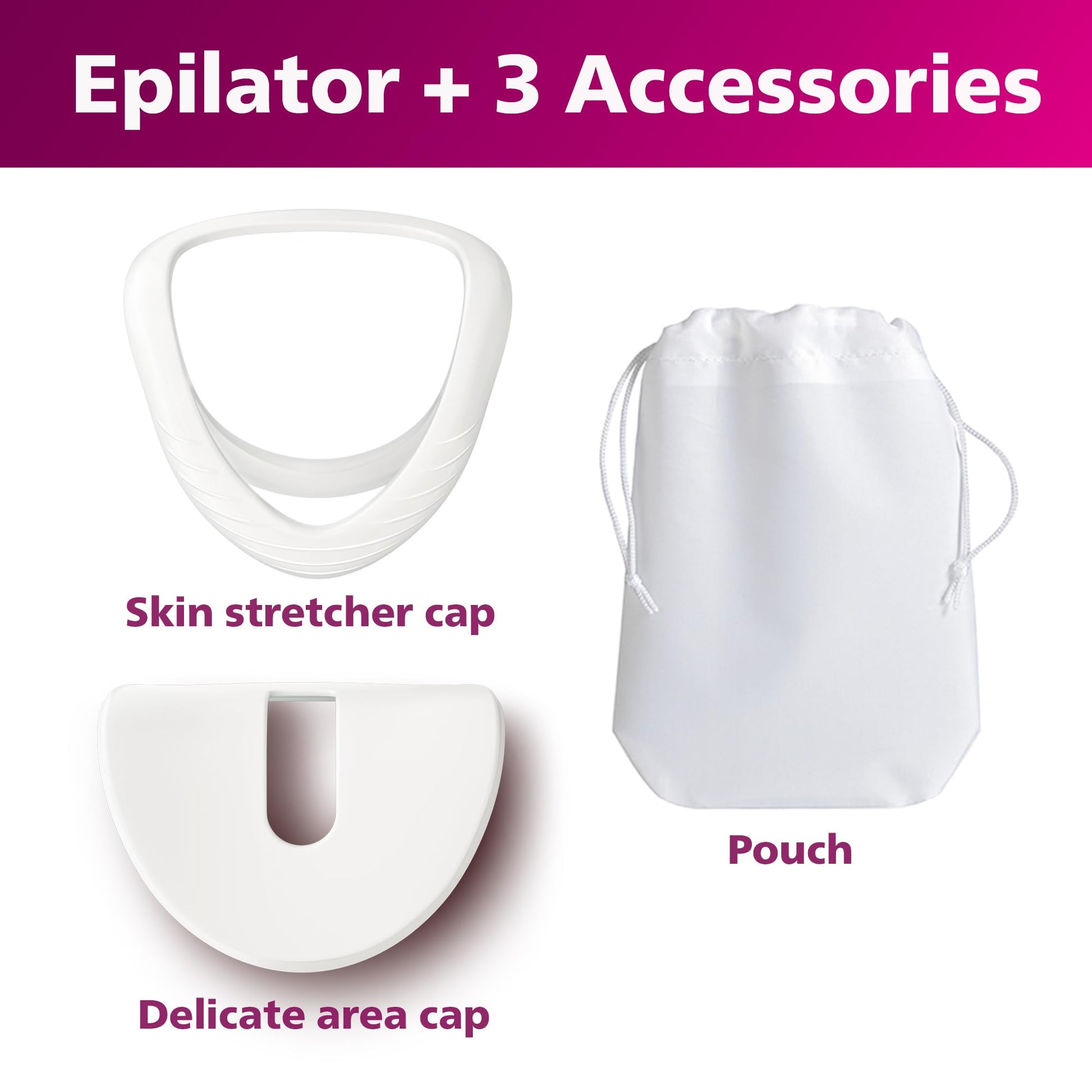 Philips Epilator Series 8000, with 3 Accessories, BRE700/04
