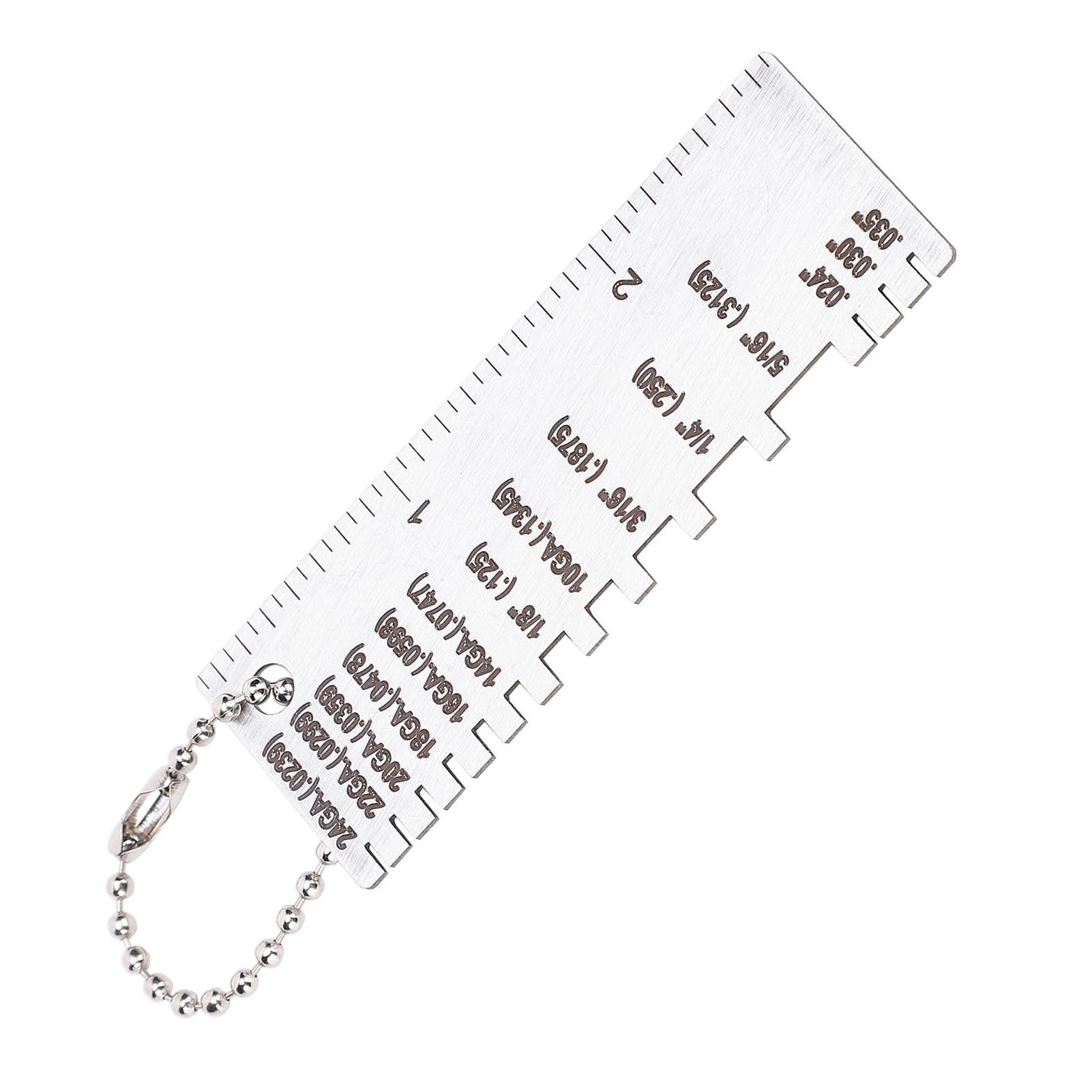 Calibrador De Lamina Medidor De Espesor De Alambre De Acero Inoxidable/Hoja De Metal Medidor De Soldadura Herramienta De Inspección De Tamaño Chapado Medidor De Calibre De Lamina