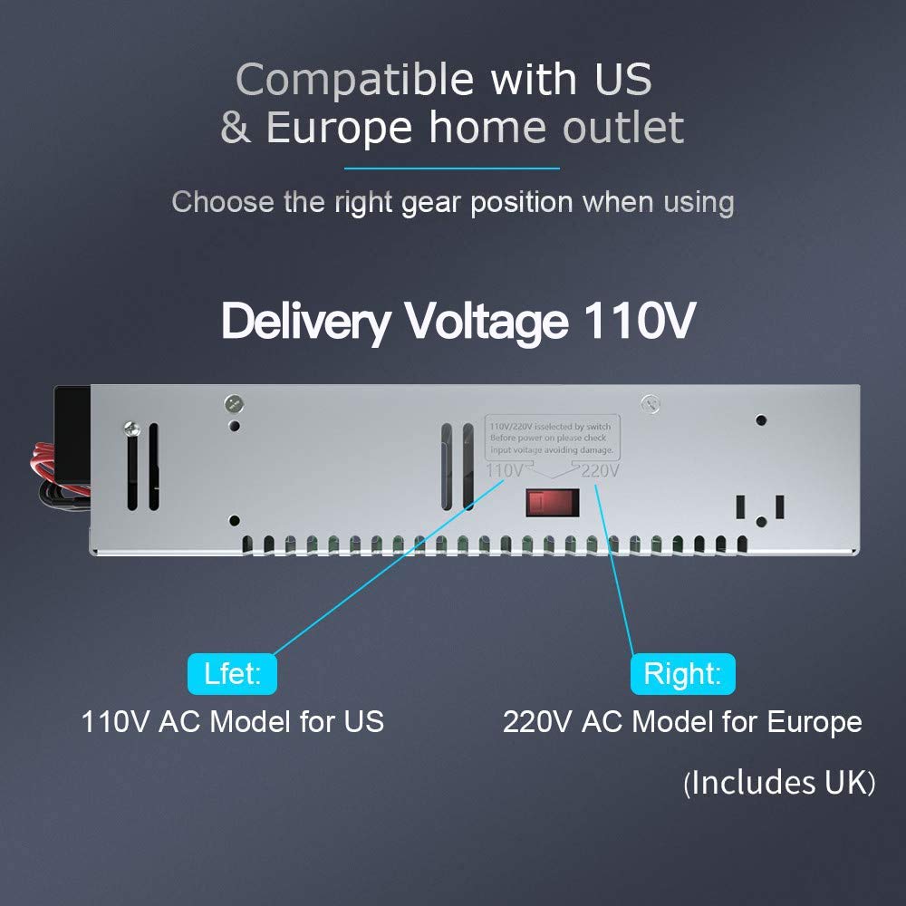 GESD Fuente de alimentación DC 12V 30A 360W Universal conmutación regulada Convertidor AC a DC AC110V/220V (SMPS) Transformador Adaptador para tiras de luz LED, sistema de seguridad de cámara de
