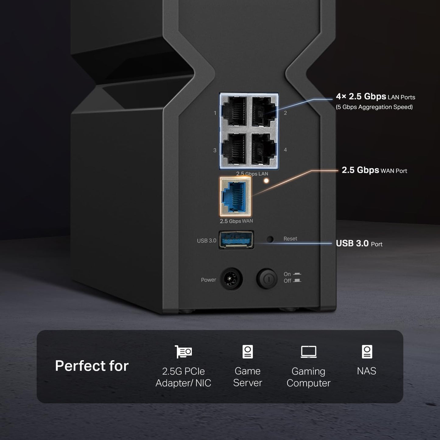 Router Wi-Fi 7 TP-Link Negro Tri-Banda de hasta 5764Mbps en 6GHz MLO Homeshield IoT Network