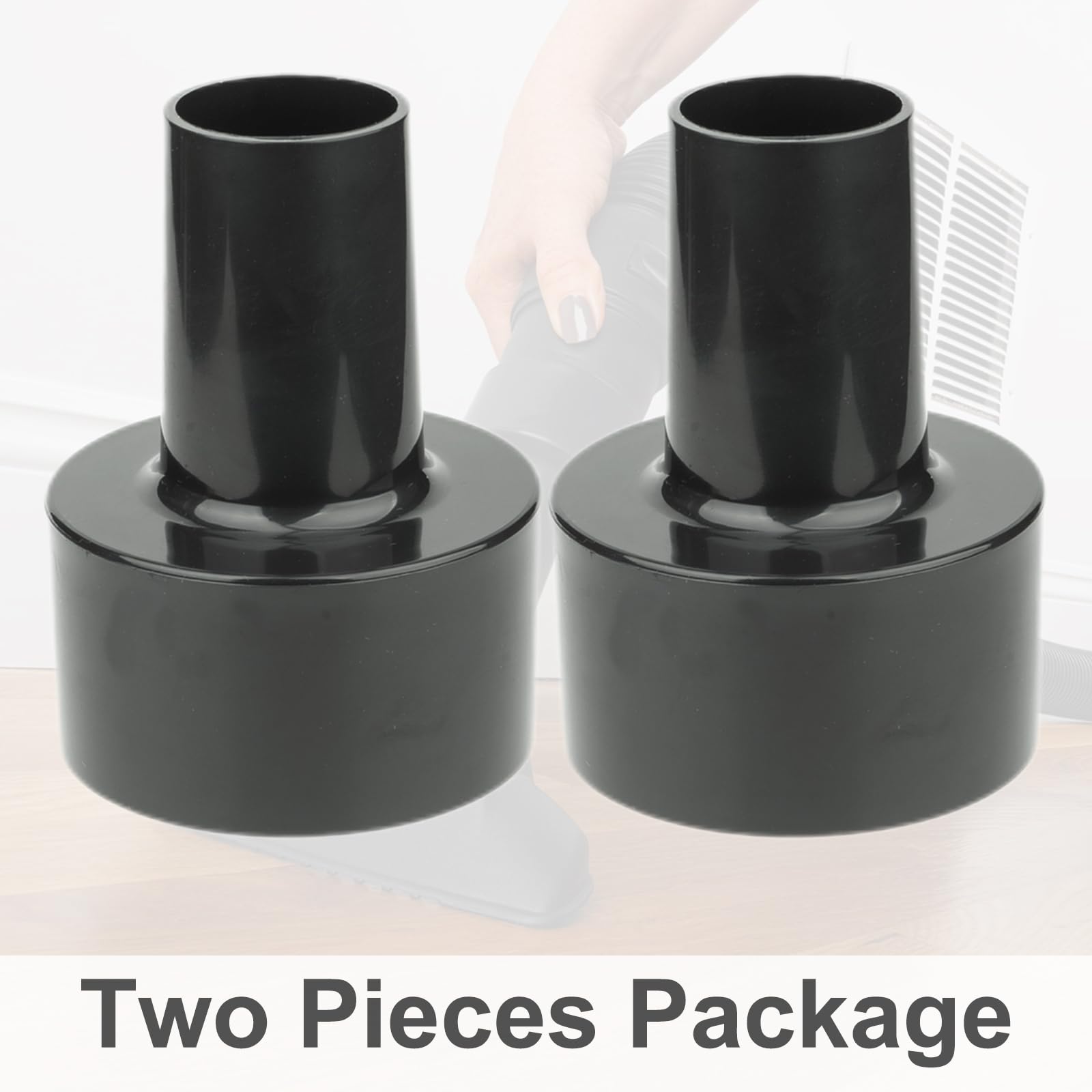 Adaptadores de Manguera Shop Vac Negro 2-1/2 Pulgadas a 1-1/4 Pulgadas Paquete de 2