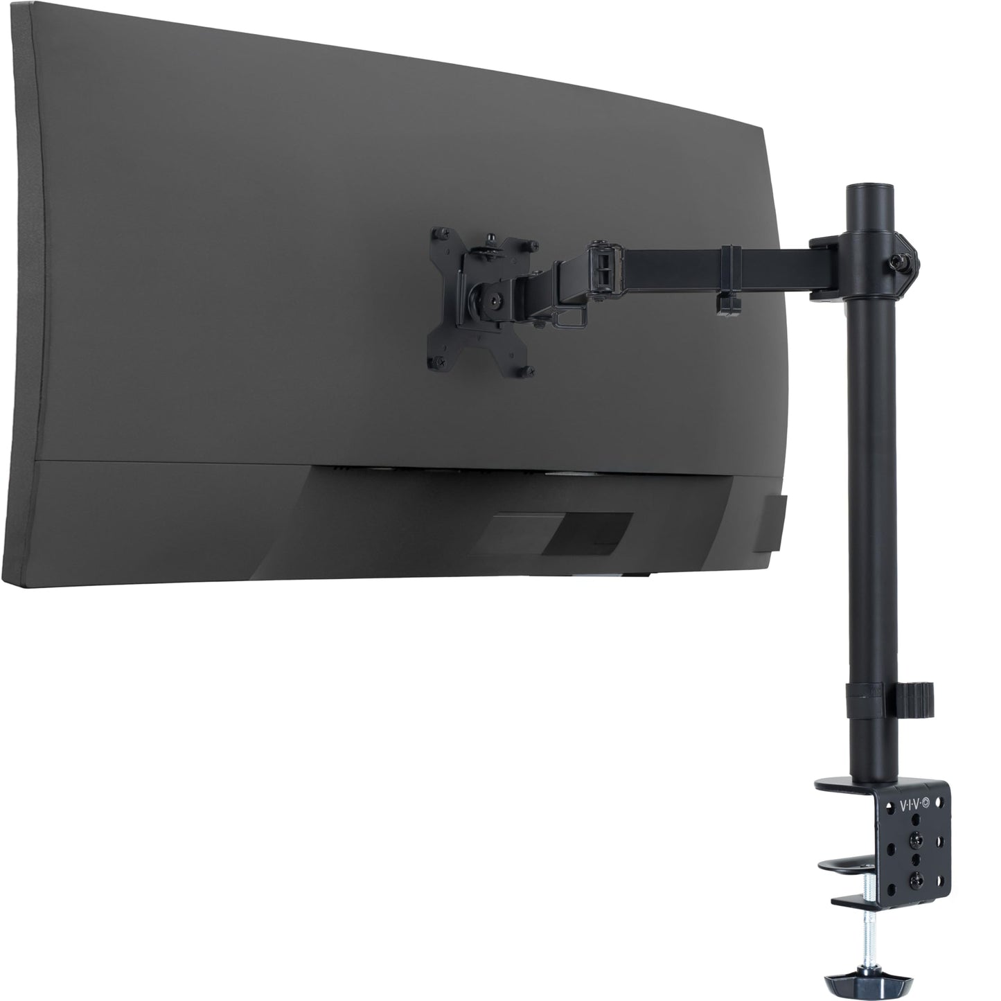 Soporte Brazo para Monitor VIVO Negro Ajustable para Pantallas de hasta 32 y 38 Pulgadas Ultrawide