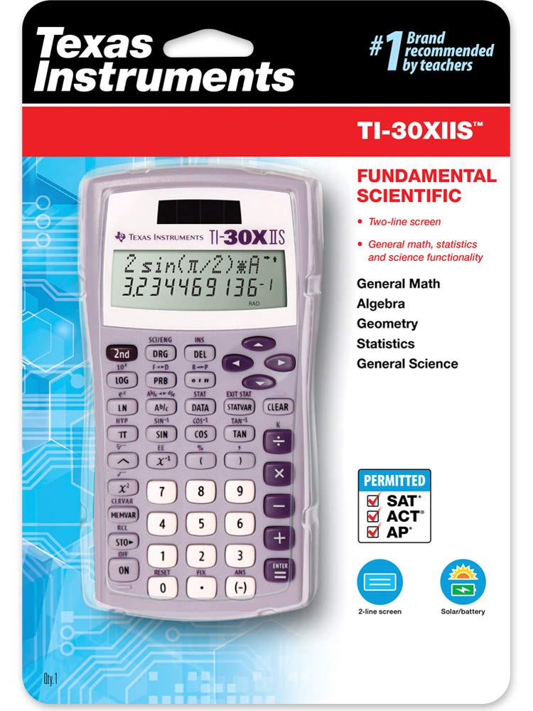 Calculadora Científica Texas Instruments TI-30X IIS Solar 11 Dígitos 2 Líneas