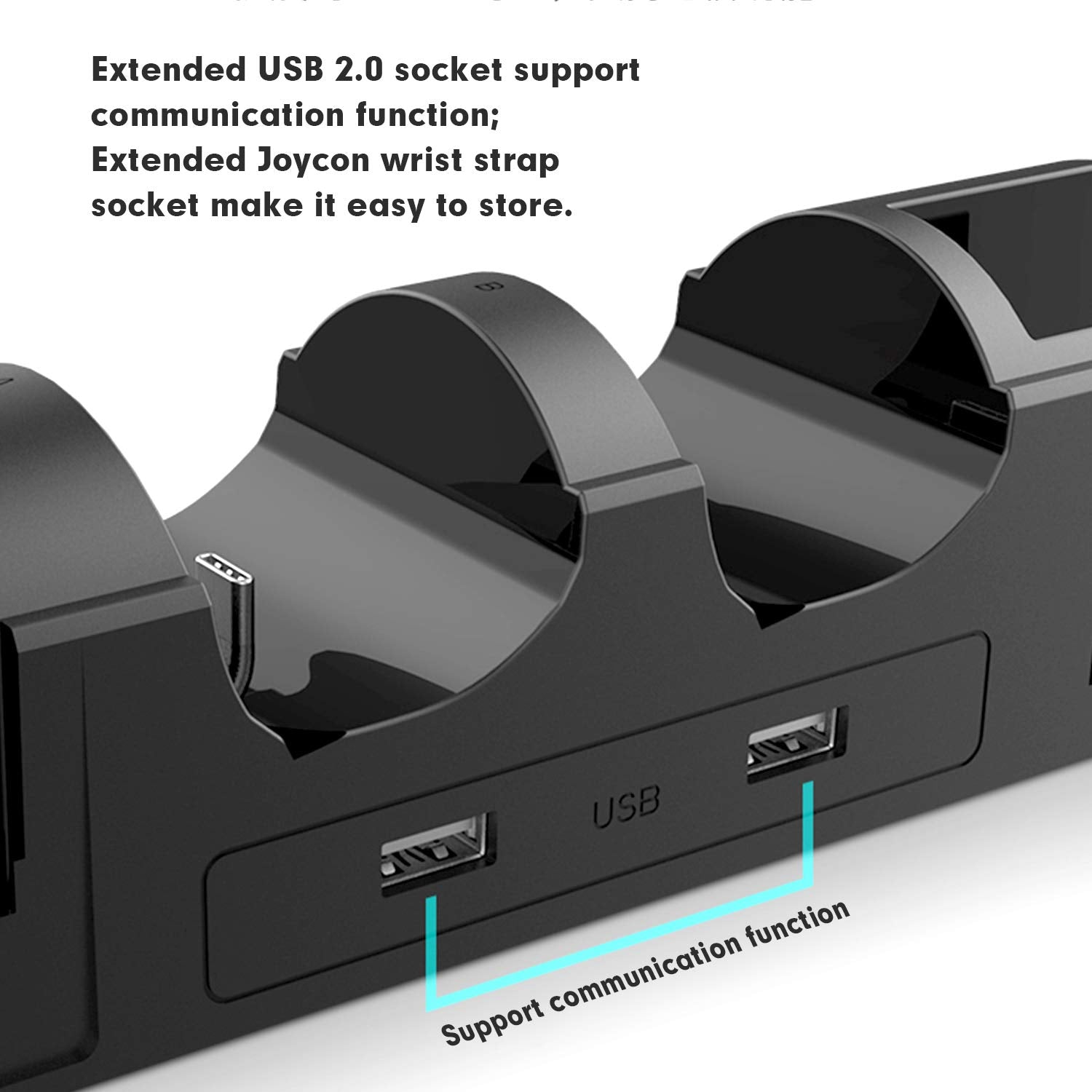 Base de carga para Nintendo Switch, estación de carga para Nintendo Switch Joy Cons y controladores Nintendo Switch Pro con indicador LED