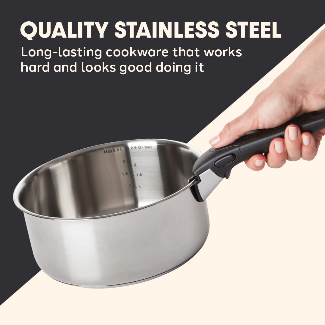 Juego de Utensilios de Cocina T-fal Ingenio Expertise Acero Inoxidable Aptos para Horno y Lavaplatos