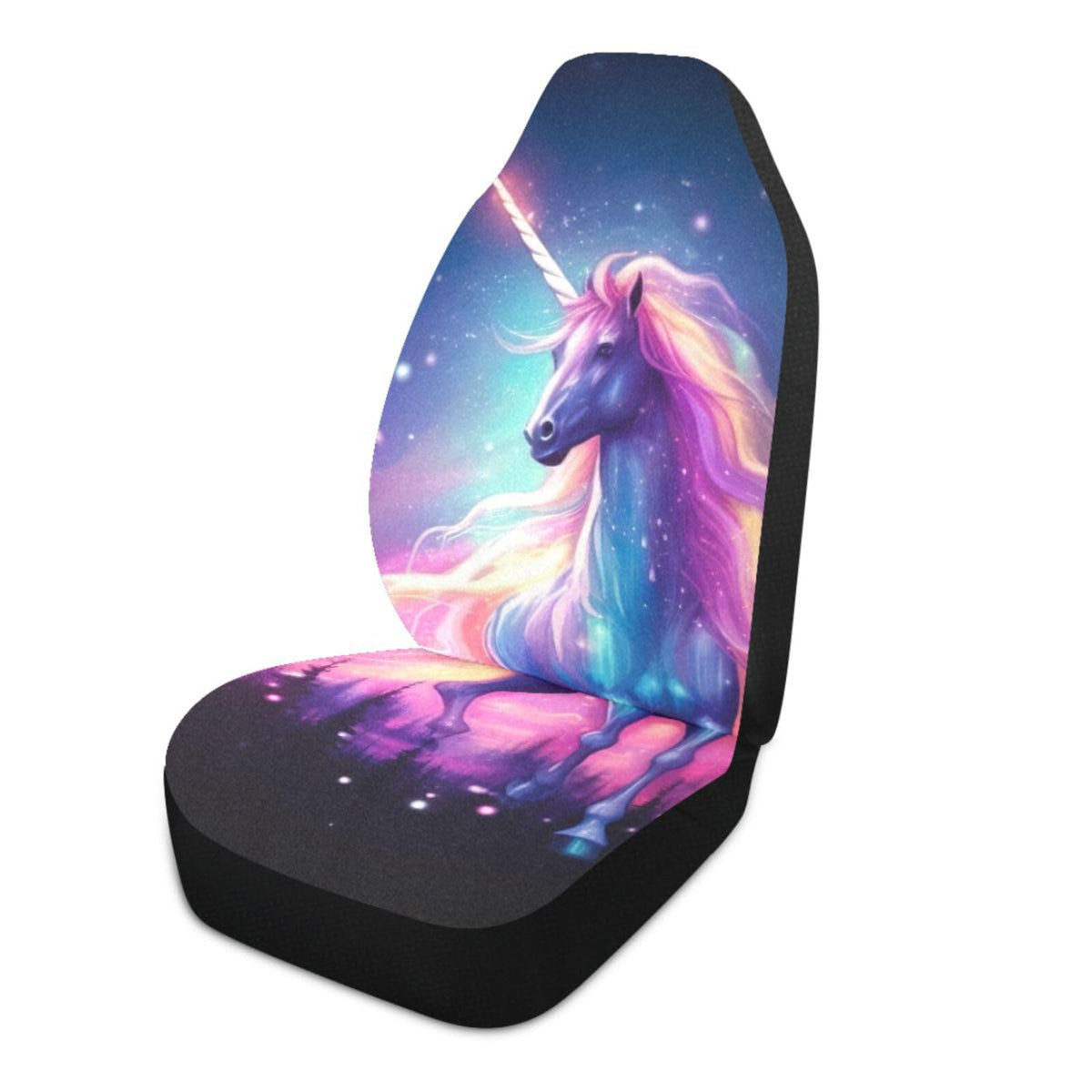 Juego de Fundas para Asiento de Coche GOODOLD Galaxy Horse, Negro, Fáciles de Instalar
