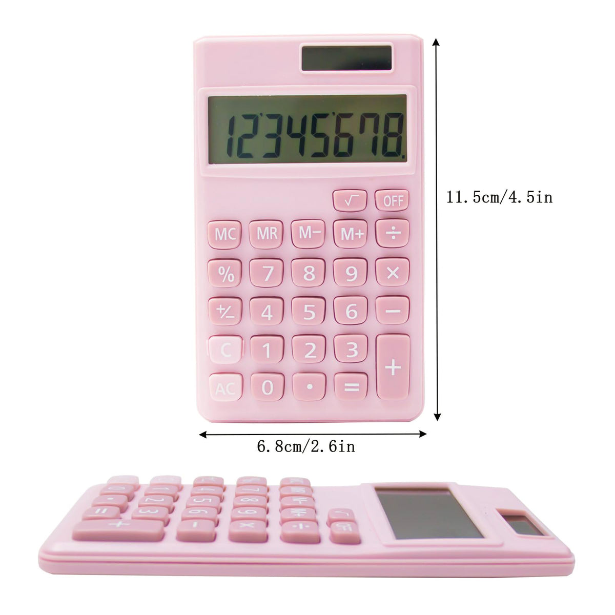 Calculadora Digital de Bolsillo Pantalla LCD 8 Dígitos Energía Solar para Niños