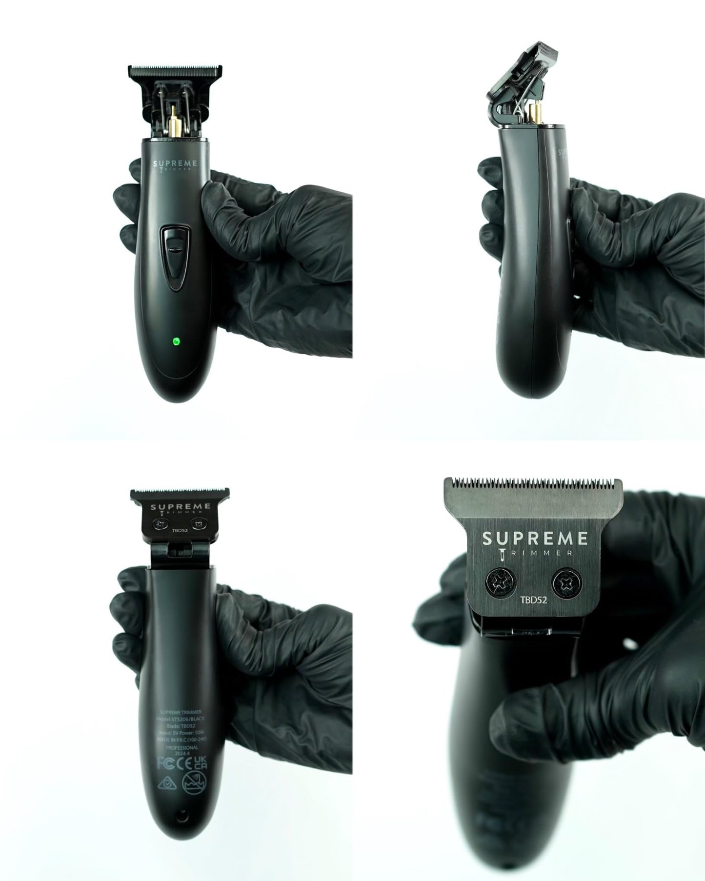 Supreme Trimmer- Recortadora T Shaper DLC para hombres (tiempo de funcionamiento de 120 minutos) Recortadora de barbero profesional de bajo ruido para personas sensibles