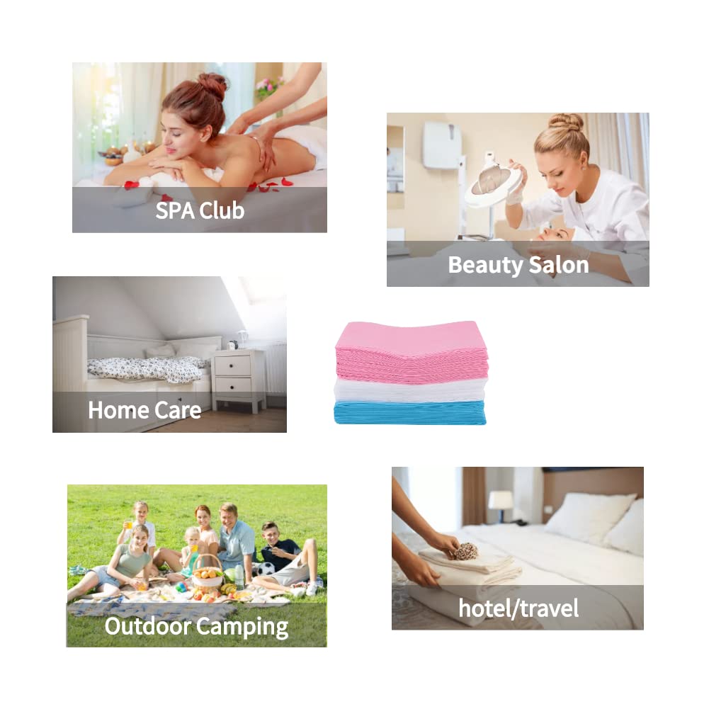 Cubierta de Cama Impermeable de la Hoja de Cama Disponible Impermeable para los hoteles de la Tabla del Masaje del Tatuaje del Balneario del salón(Disposable Sheets White)