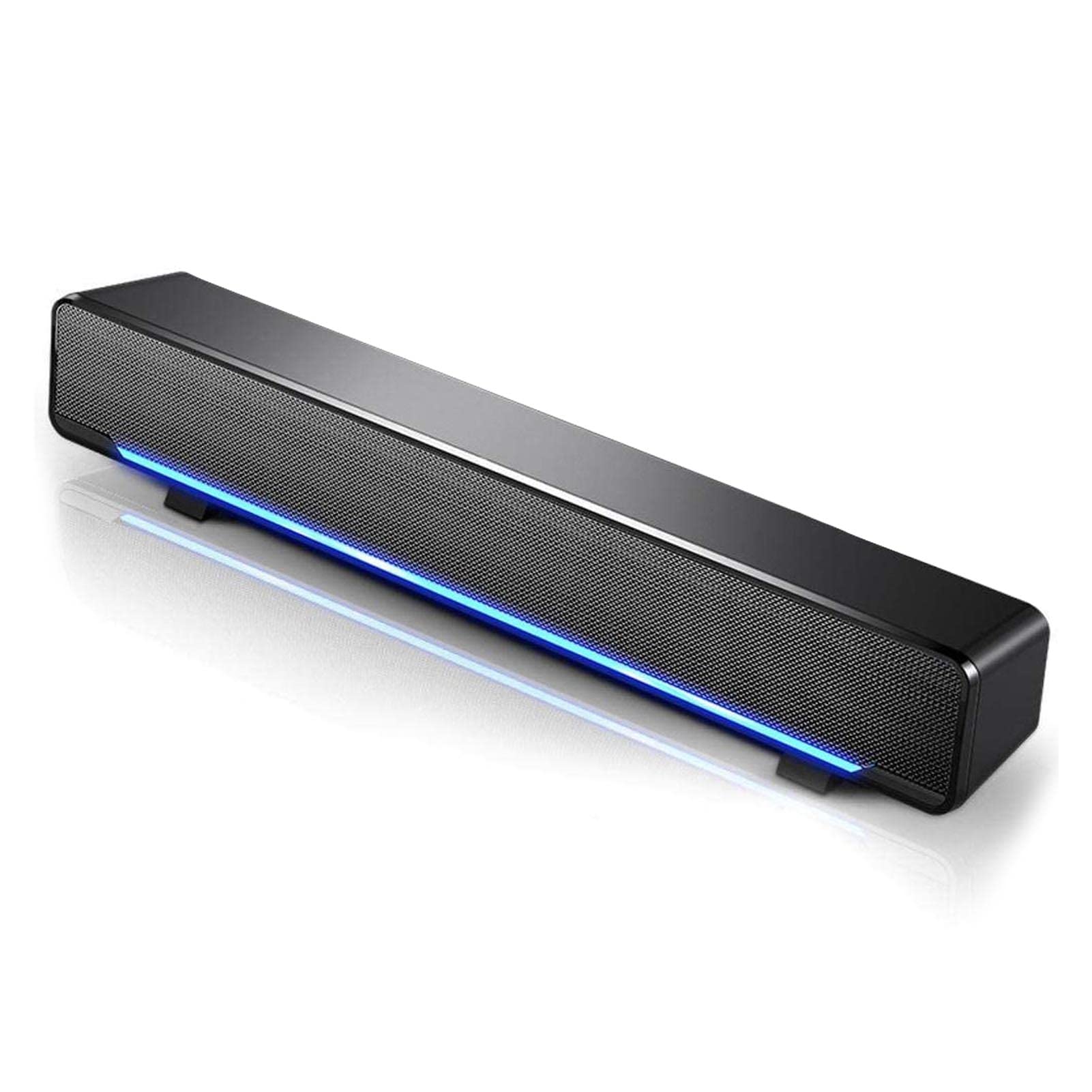 Barra Sonido,Mini Barra Sonido USB Conector Audio 3,5mm Altavoz Sonido Estéreo 3D Luz Respiración LED Compatible TV,Computadora Escritorio,Computadora Portátil,Teléfono Inteligente,PC,MP3