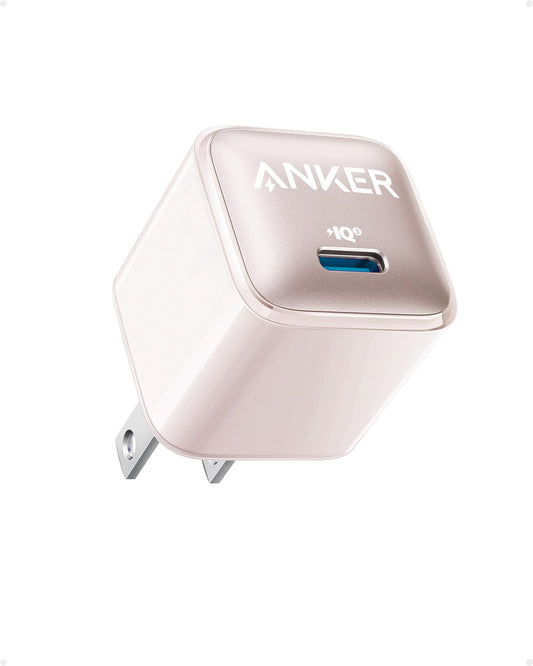 Anker Cargador USB C 20W, 511 (Nano Pro), PIQ 3.0 Duradero Compacto Cargador rápido, para iPhone 13/13 Mini/13 Pro/13 Pro Max/12, Galaxy, Pixel 4/3, iPad/iPad Mini (Cable no Incluido)