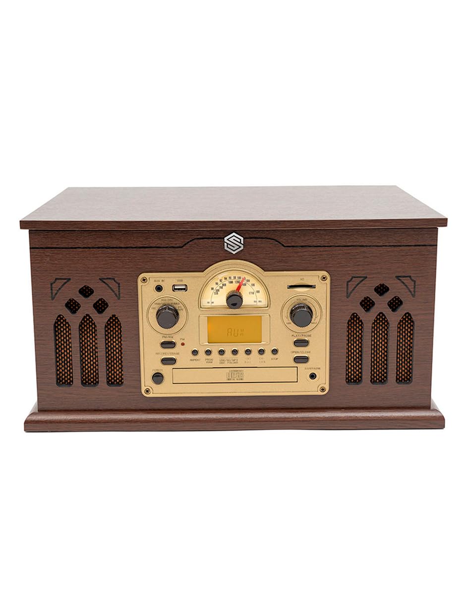 Select Sound Tocadiscos Retro de Madera con CD