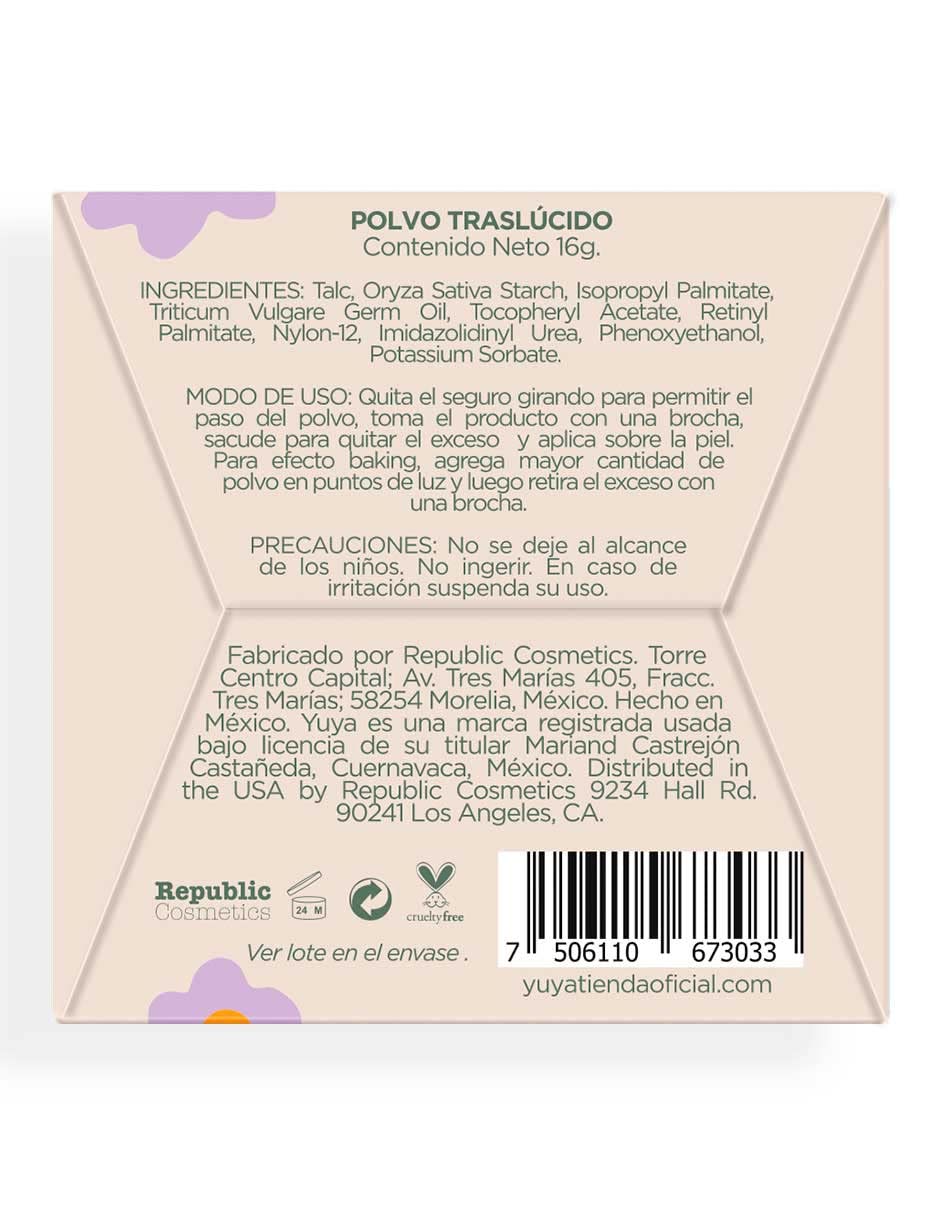 Republic Cosmetics Yuya Polvo Mate Traslúcido con Arroz y Avena 16g