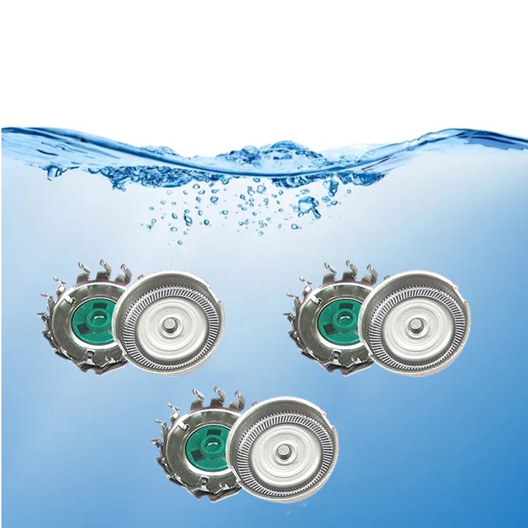 U-nique Replacement Shaver Heads with Brush Fit for Norelco Philips HQ64 HQ54 HQ5705 HQ6070 HQ6073 7310XL PT710 (Pack of 3)