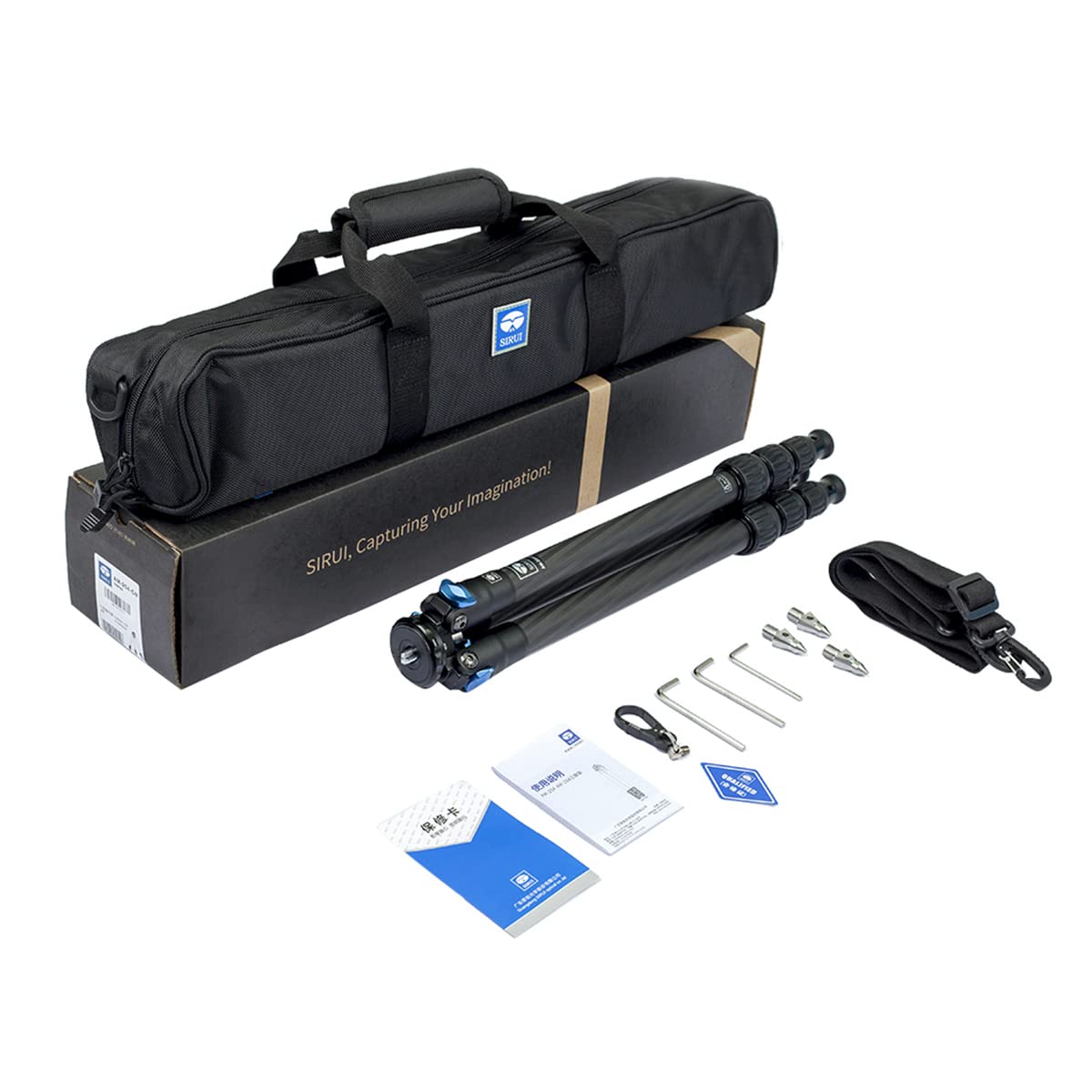 Trípode de Cámara Sirui AM-254 Fibra de Carbono Compacto y Ligero para Viaje