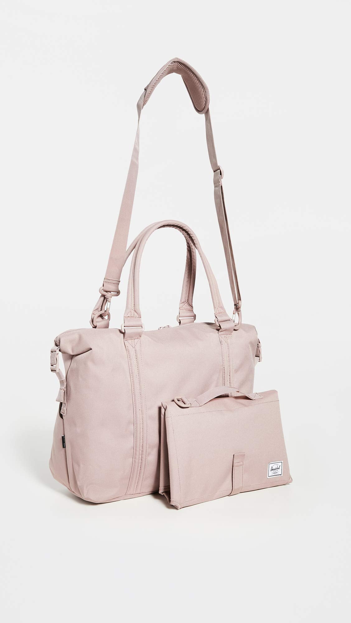 Herschel Supply Co. - Bolsa de pañales para mujer, Rosa ceniza, Una talla, Bolsa de pañales de lona Strand