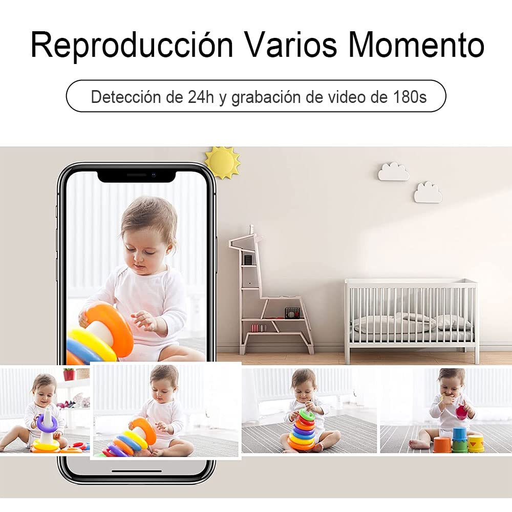Cámara de Seguridad Interior FHD EASYTAO 2K Arenti App Control Remoto Visión Nocturna WiFi 3MP Detección de Movimiento en Alexa y Google Assistant