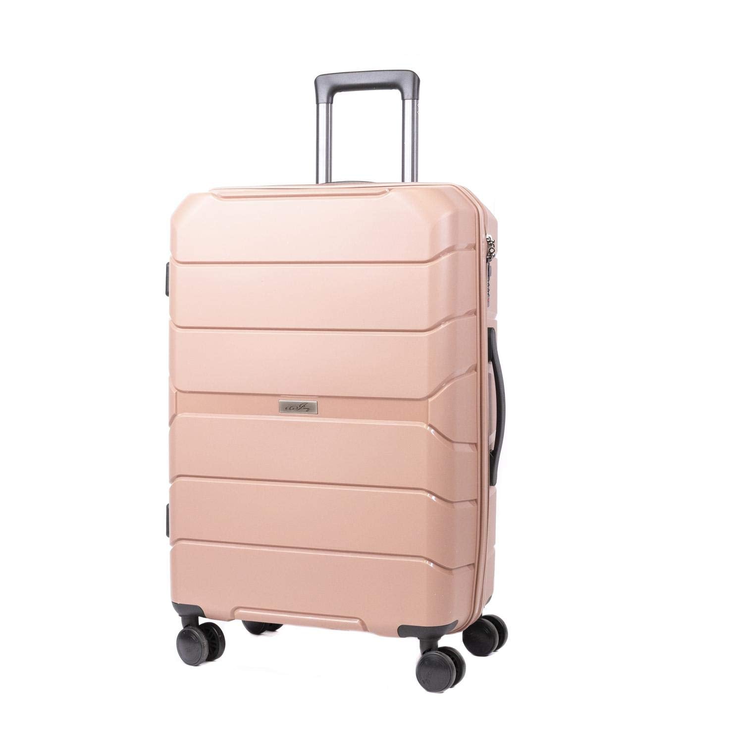 Maleta Mediana MIGUEL PETACAS Rosa con Asa Telescópica y Candado de Combinación