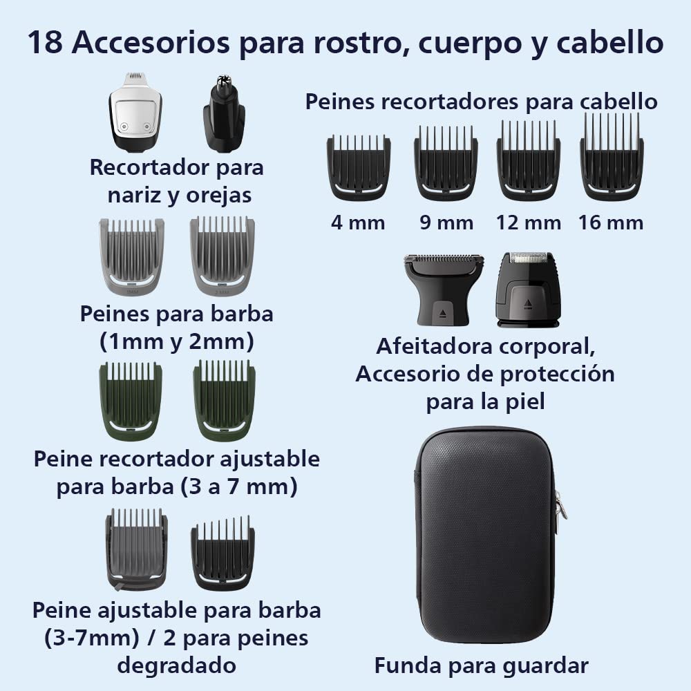 Set de Arreglo Personal Philips Multigroom Series 7000 18 en 1
