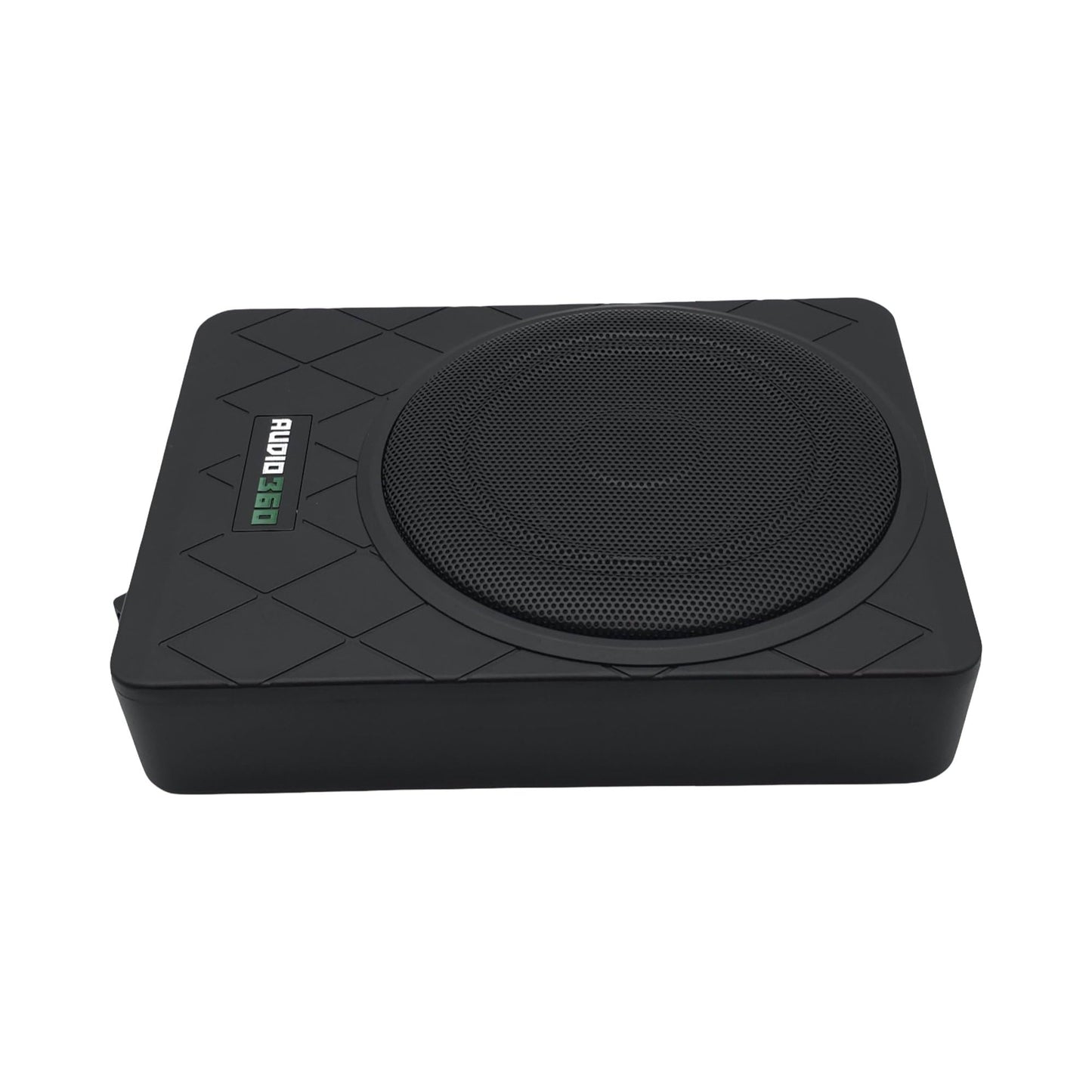 AUDIO360 AD1500US - Subwoofer amplificado de 1500 W, bajo el asiento, filtro de paso bajo ajustable, control de potencia de graves, diseño compacto, perfecto para sistemas de audio de coche