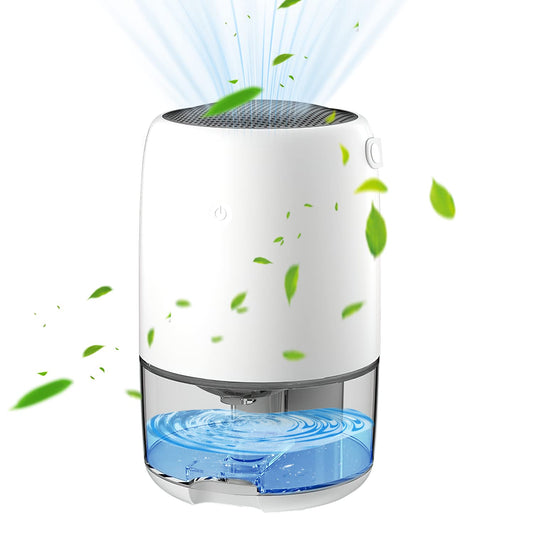 Deshumidificador de 1100 ml - Deshumidificador para la Humedad y Moho, Silencioso Portátil para el Hogar con luz LED de 7 Colores, Apagado Automático, Adecuado para Dormitorio, Baño, Garaje, Armario