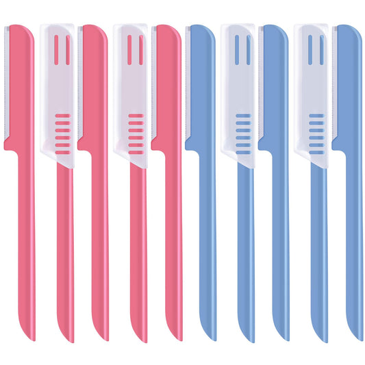 Maquinillas de Afeitar para Cejas Dermaplaner con Cubierta Rosa Azul para Mujer