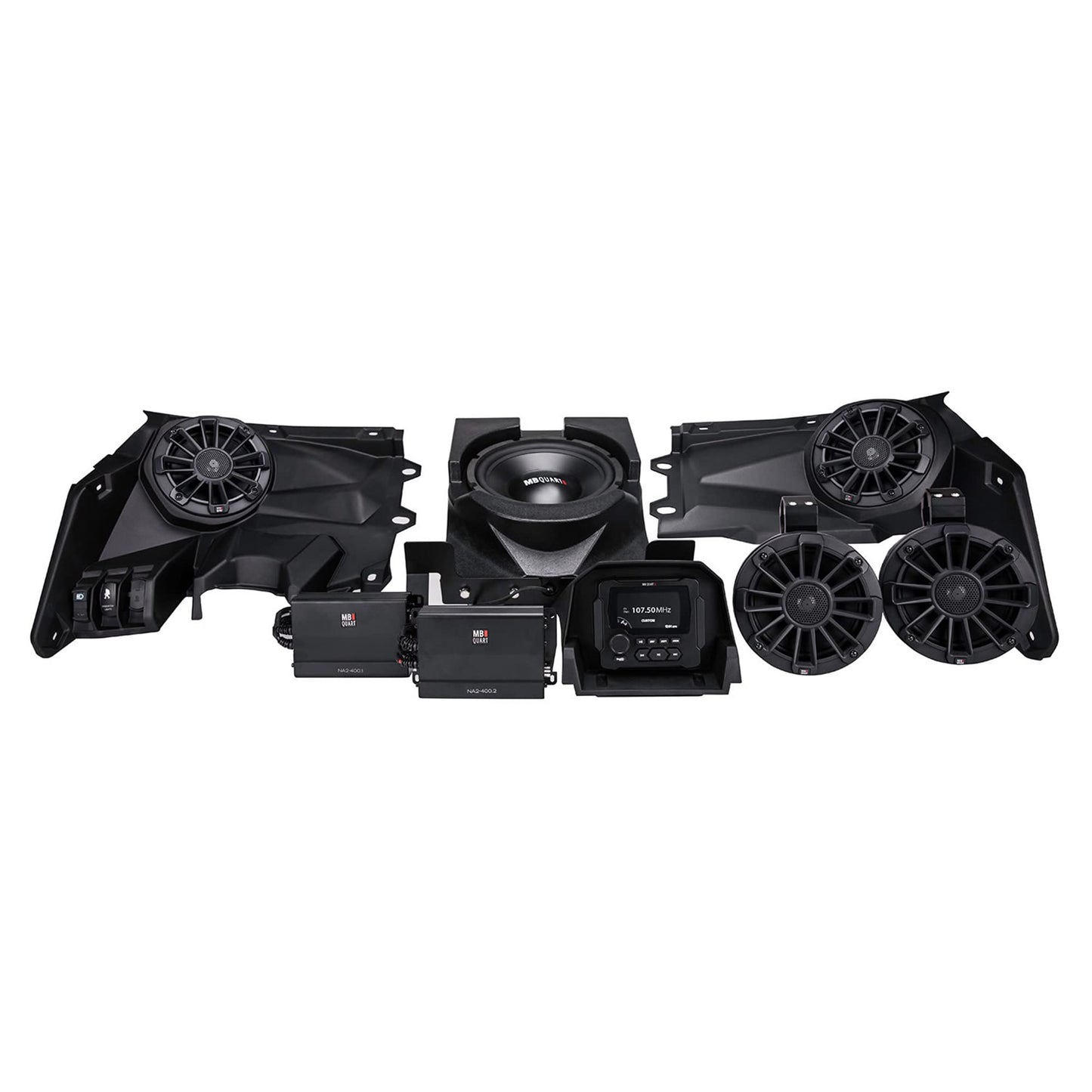 MB Quart MBQX-STG5-1 X3 Radio, Altavoces, latas traseras, Sub, amperios