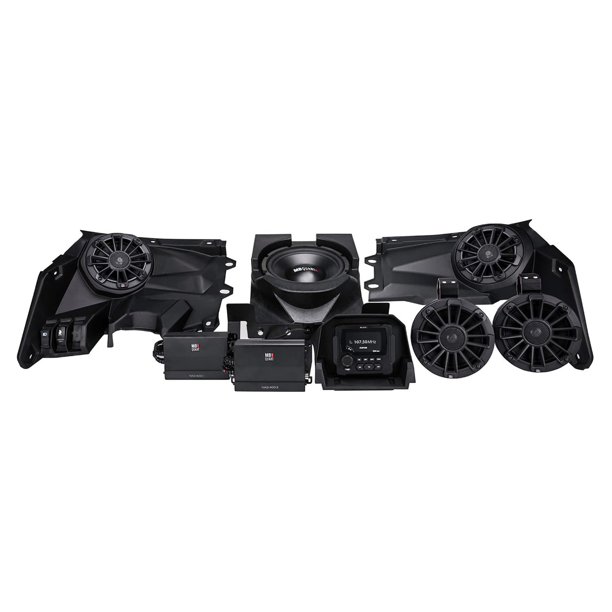 MB Quart MBQX-STG5-1 X3 Radio, Altavoces, latas traseras, Sub, amperios