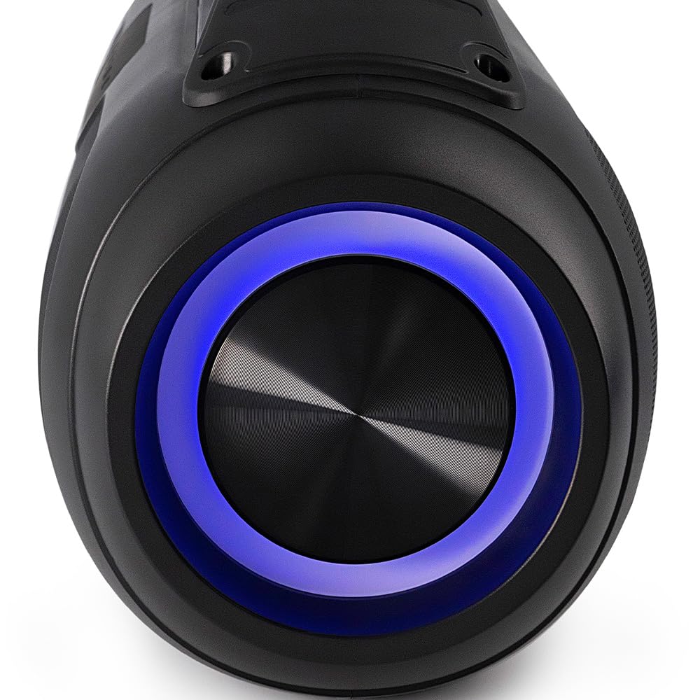 Select Sound Daewoo Bocina Portátil TWS Bass Boost Subwoofer Bluetooth Recargable, Sonido Envolvente, Luces Led contra Salpicaduras, Aux 3.5mm, Puerto USB y TF Micro SD, Radio FM