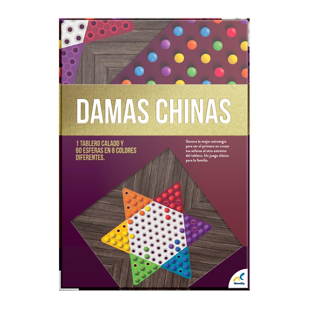 Juego de Mesa Damas Chinas Novelty Corp Foil Máxima Calidad Clásico y Tradicional