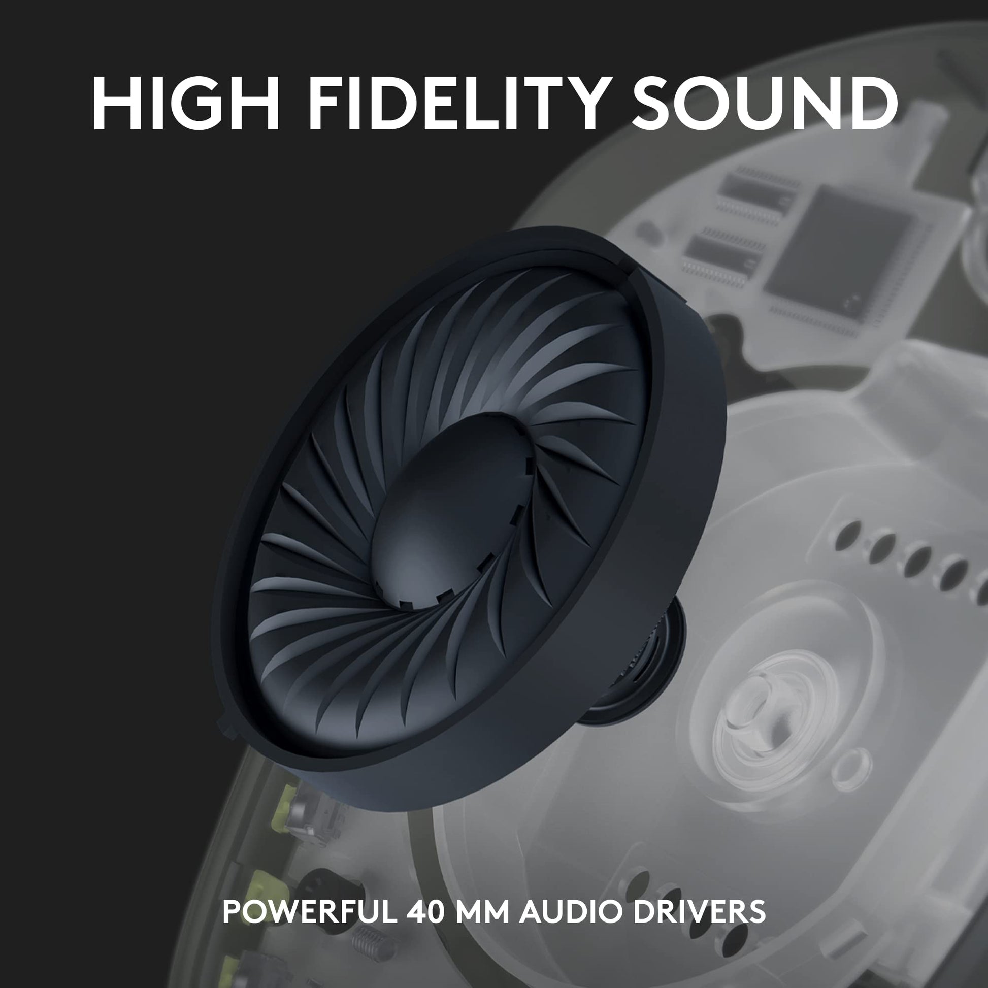 Logitech G435 LIGHTSPEED Audífonos Inalámbricos Gaming Bluetooth - Ligeros, on-ear, micrófonos integrados, batería de 18 horas, compatibles con Dolby Atmos, PC, PS4, PS5, Celular - Negro