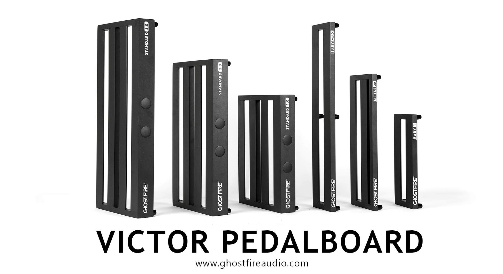 GHOSTFIRE Ghost Fire - Pedalera de aleación de aluminio de 0,49 kilogramos y 35 x 14 x 5 cm con bolsa de transporte, serie V (V-BABY 1)