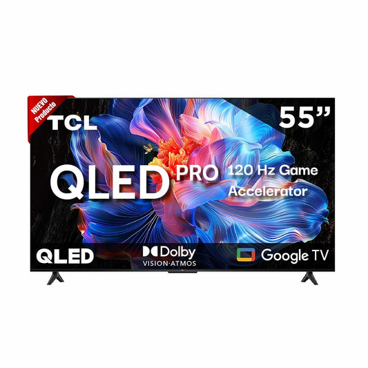 Smart TV TCL 2025 Negro Pantalla 55" QLED 4K con Google Assistant Reacondicionado