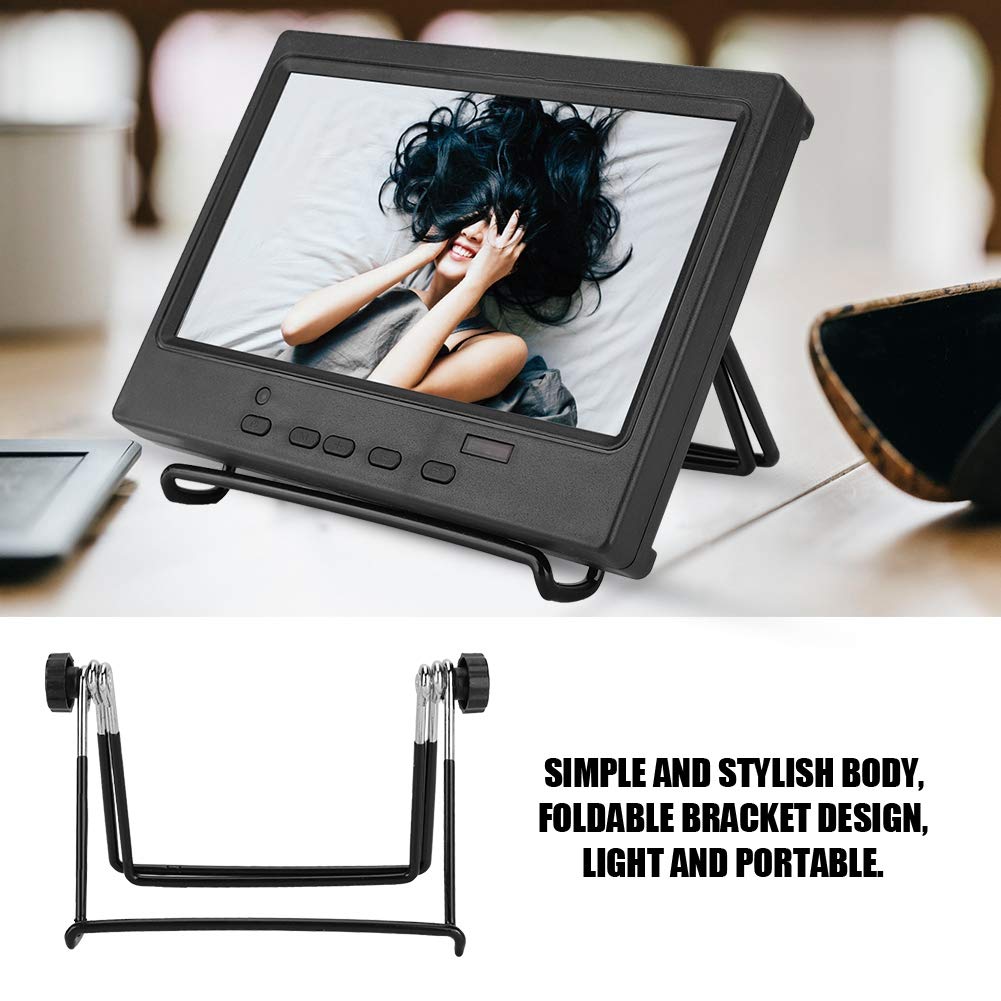Bewinner 7 Pulgadas 1024 x 600 Monitor Portátil Pantalla Multifunción Compatible con HDMI/VGA/AV Entrada para Raspberry Pi, Pantalla de Automóvil, CCTV, etc 8ms Tiempo de Respuesta(EEUU pulg)