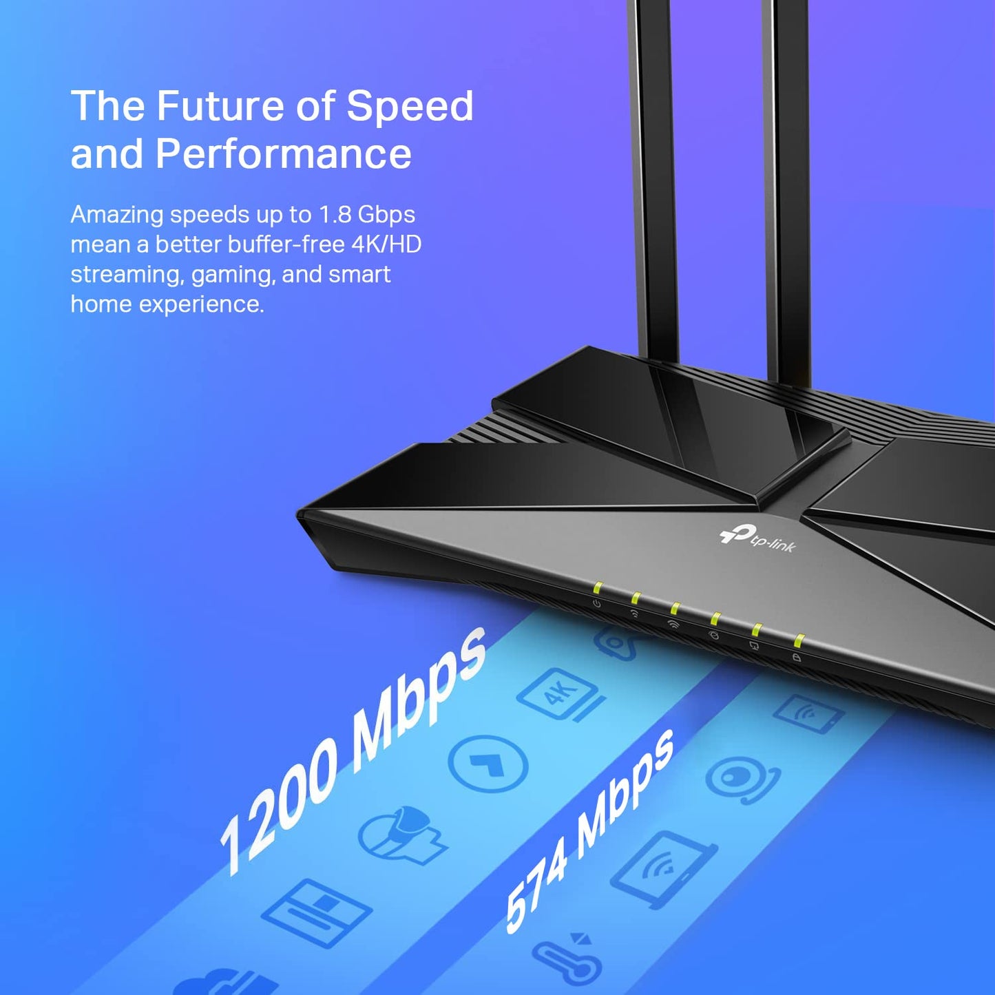 TP-Link WiFi 6 AX1800 WiFi Router - 802.11ax Router, Gigabit, Dual Band, OFDMA, MU-MIMO, Funciona con Alexa (Archer AX23)