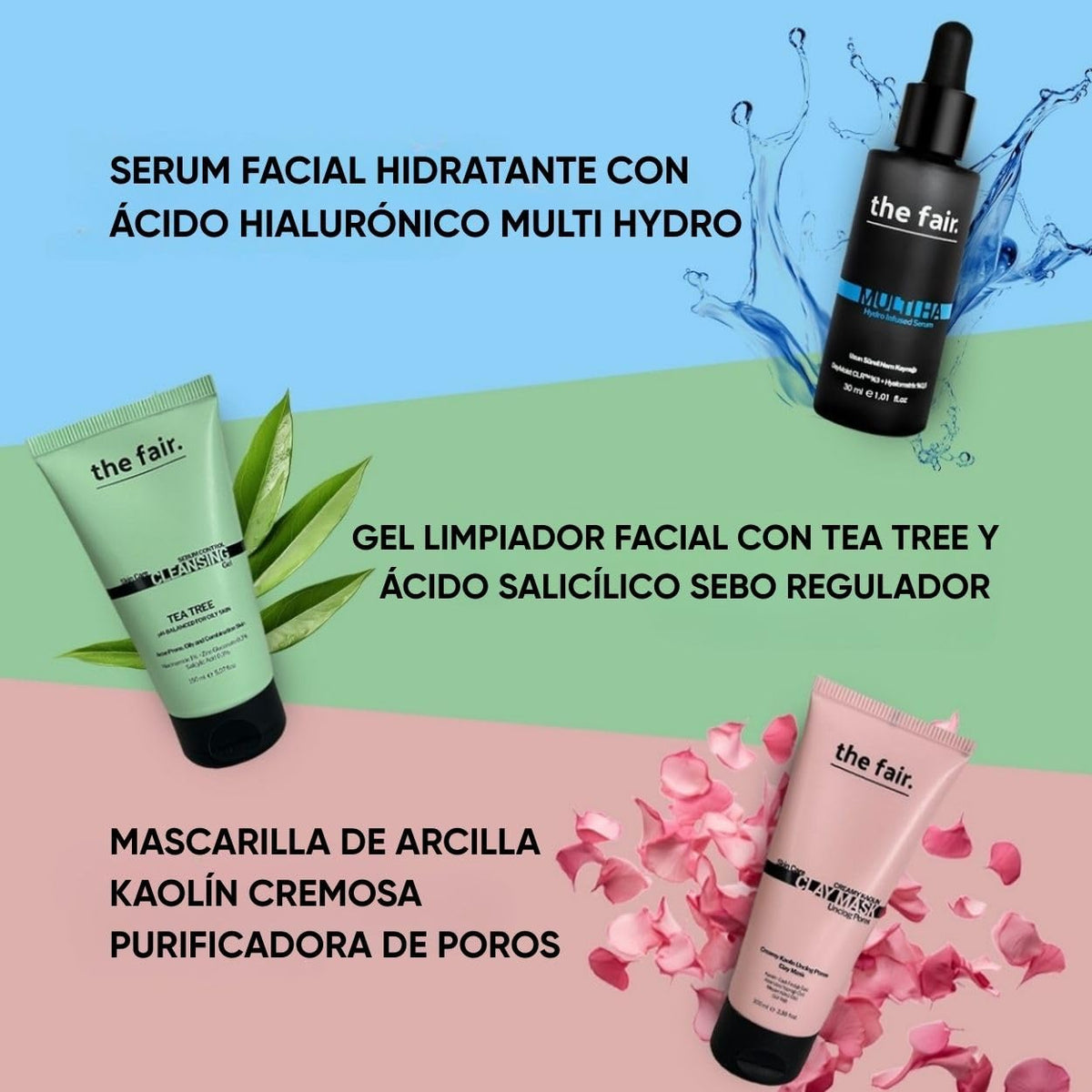 The Fair. Gel Limpiador Facial Control de Grasa, pH Balanceado para Pieles Propensas al Acné, con Niacinamida y Ácido Salicílico. 150 ml