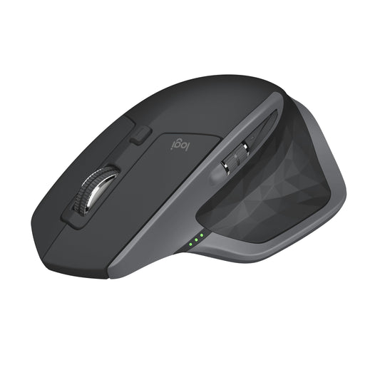 Logitech - MX Master 2s - Mouse Inalámbico Ergonómico Multidispositivo con Botones Programables - Negro