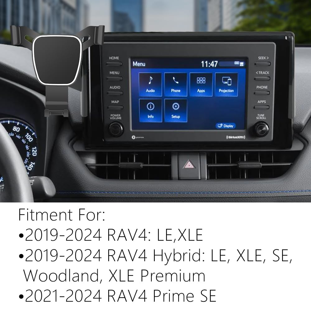 Soporte de Teléfono Musttrue para Coche Toyota RAV4 LX XLE 2019-2025 Hybrid LE SE Woodland Prime SE Interior