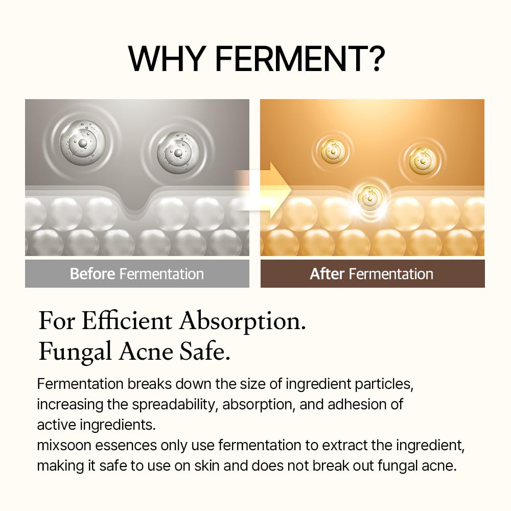 mixsoon [MIXSOON] Bean Essence 50ml | Suero de soja fermentado natural para hidratación y nutrición de la piel | Vegano