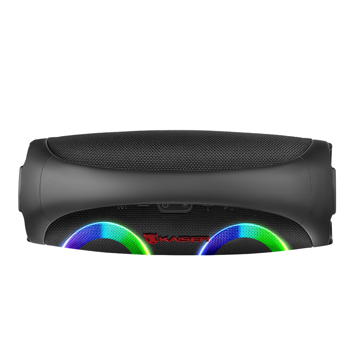 Kaiser Bocina Recargable a Prueba de Salpicaduras Circle Light Potencia de 16W 2X3 Pulgadas KSW-2018BK
