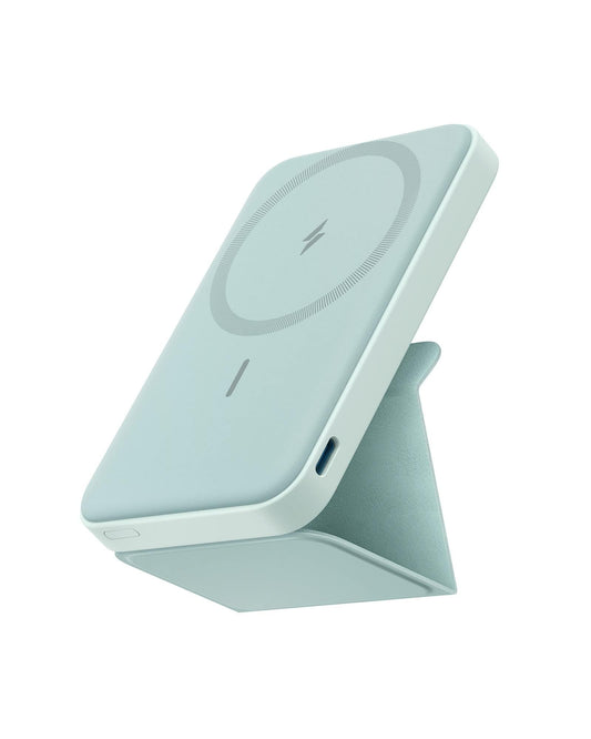 Batería Magnética Anker Verde de 5000 mAh con Soporte y USB-C para iPhone Series