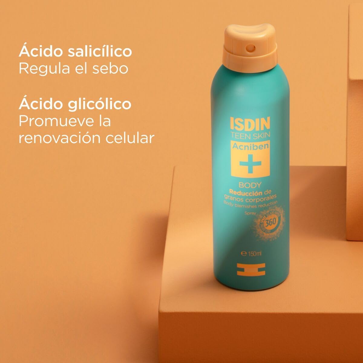 ISDIN Acniben Spray Corporal de Secado Rápido para la Reducción de Granos Corporales - 1 x 150 ml