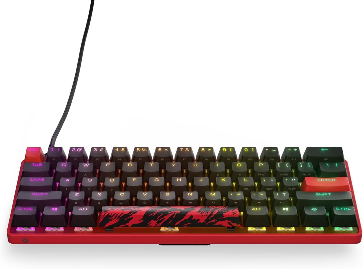 Teclado óptico SteelSeries Apex 9 Mini Faze Clan Edición compacta 60% RGB reacondicionado