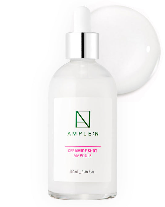 CORÉANA Nintendo [AMPLE:N] Ceramide Shot Ampoule 3.38 fl. oz. (100ml) - Dermatologist Tested Moisturising Ampoule with Ceramide, Strengthen Skin Barrier, Makes Skin Moist and Healthy for Sensitive & Rough Skin