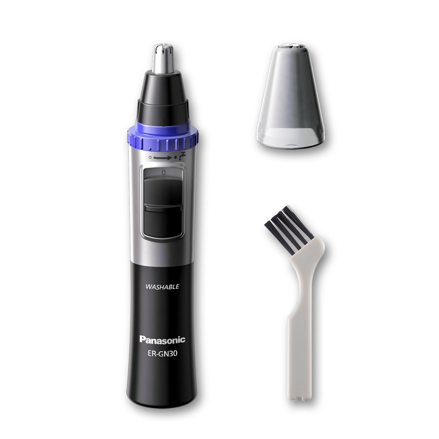 2 pack Panasonic ER-GN30-K Nose, Ear n Facial Hair Trimmer Wet/Dry with Vortex Cleaning System, Black