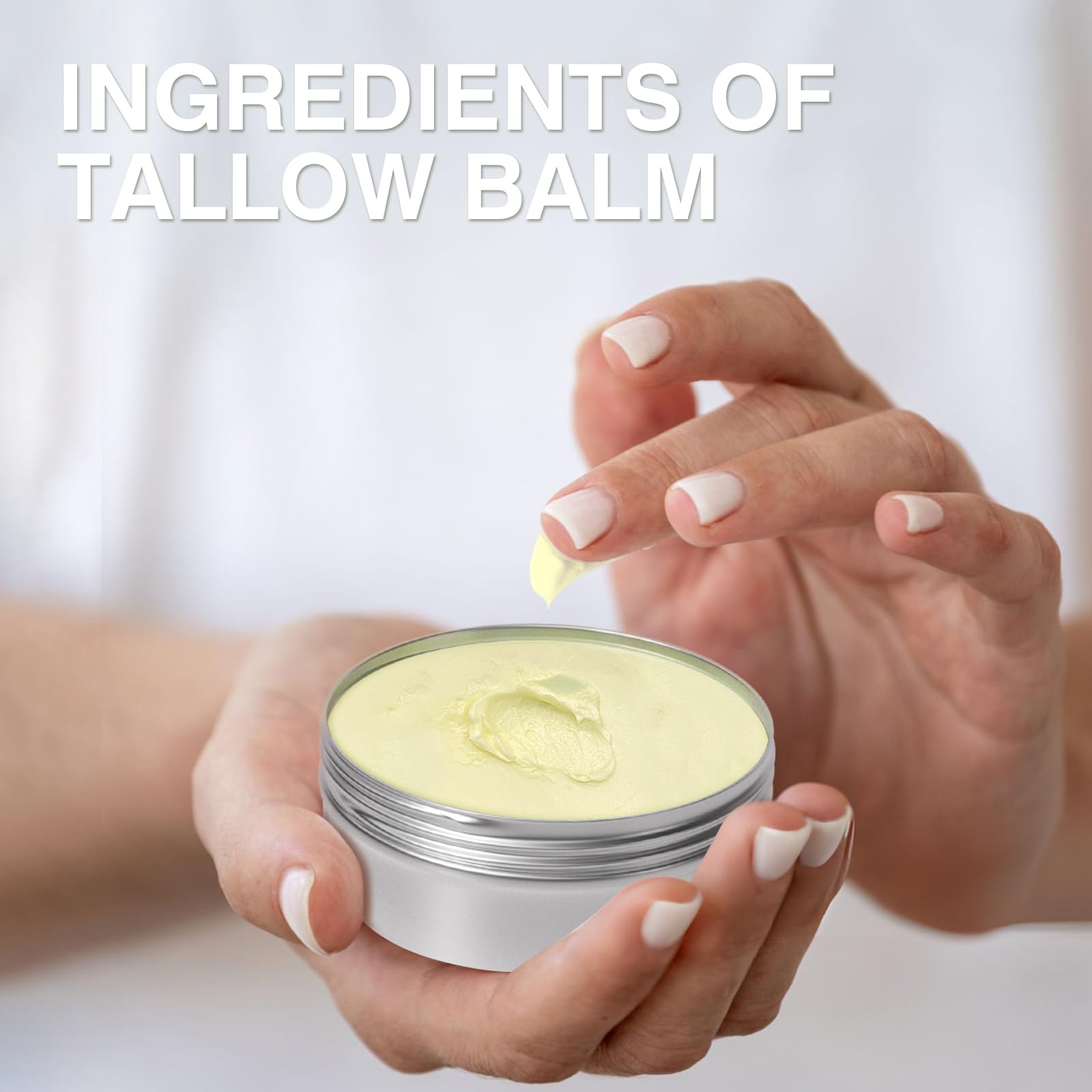 Sebo de ternera, sarga de ternera para la piel, crema de sargo y miel, bálsamo orgánico de ternera para humectante facial con miel silvestre cruda para bálsamo multiusos, loción de sarga