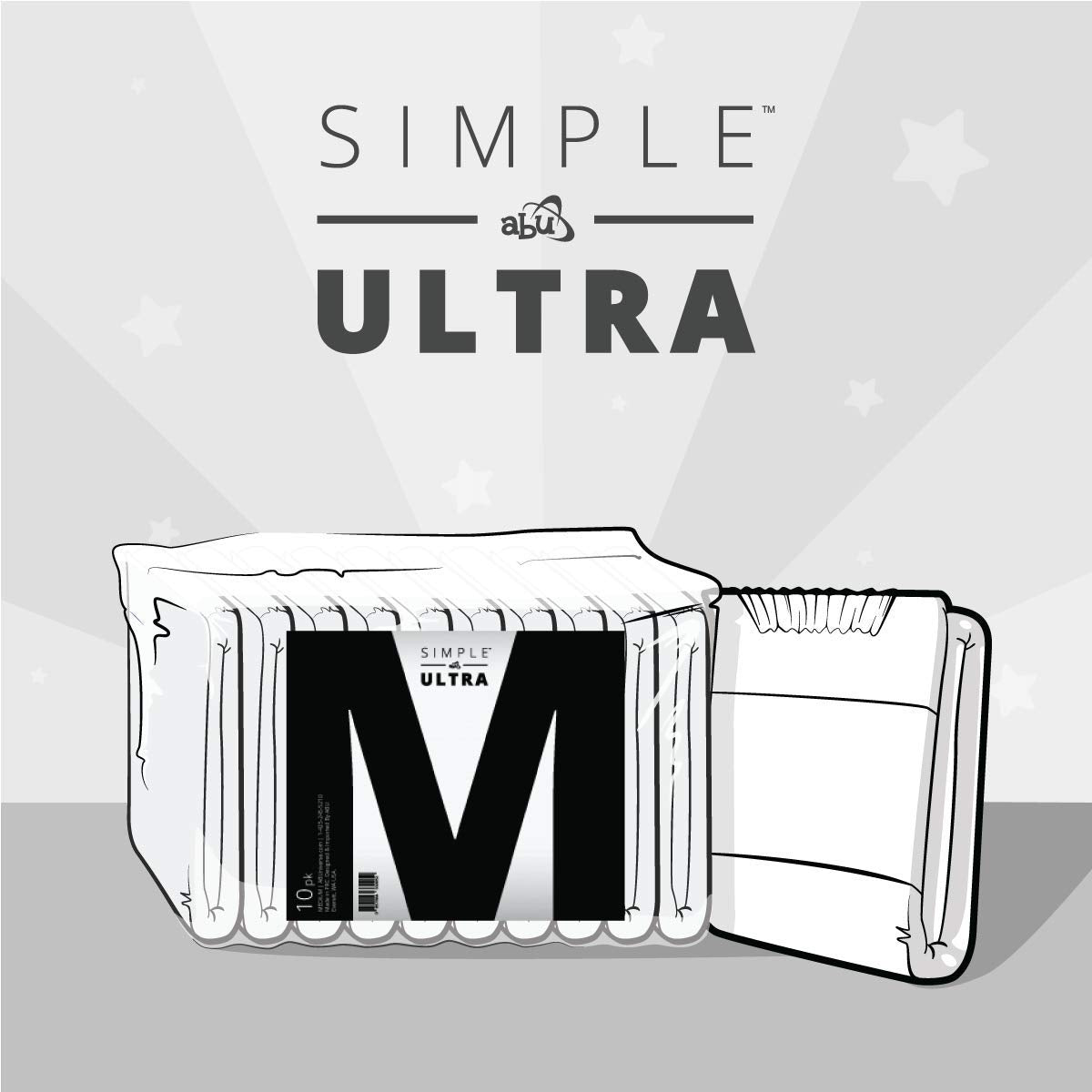AB Universe Pañales ABUniverse Simple Ultra - Paquete de 10 (Grandes)