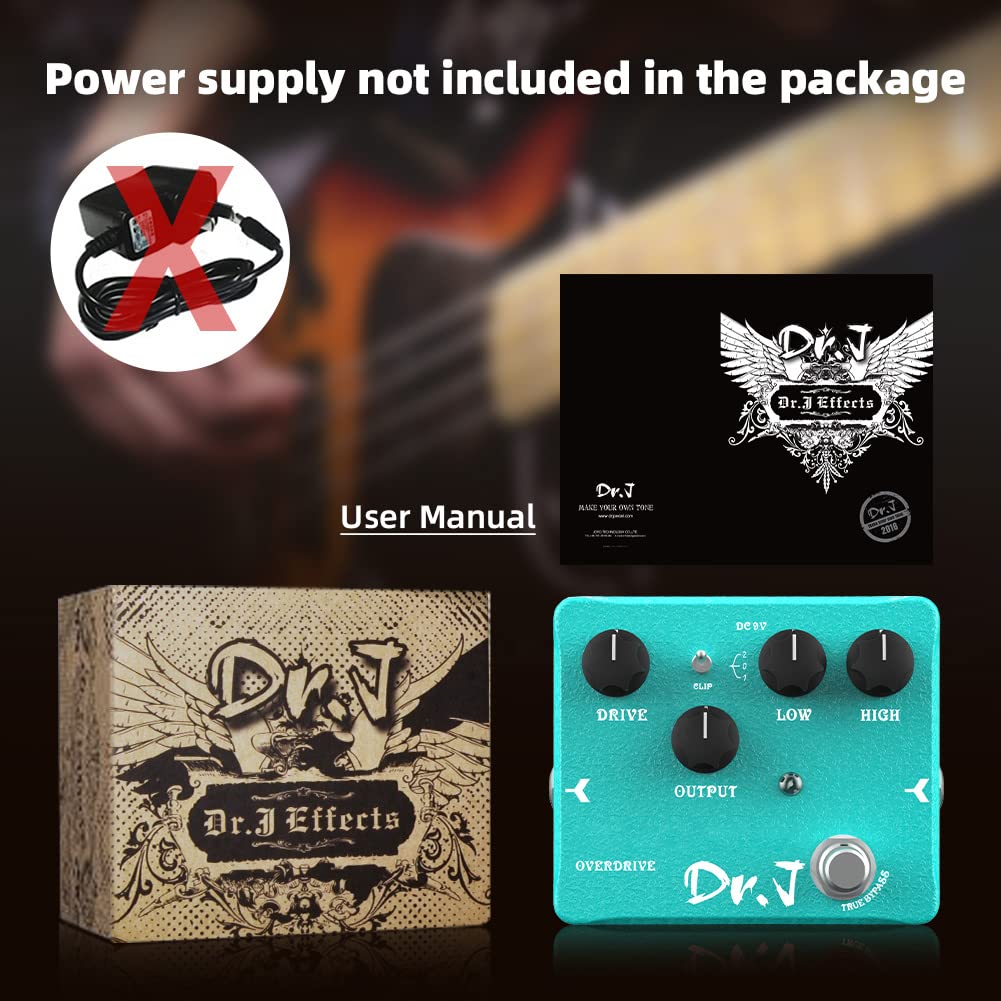 Pedal de Sobremarcha JOYO Edición Dr.J Series Transparente para Guitarra Eléctrica