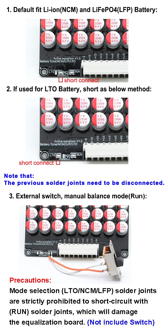 12S-16S 13S 14S 15S 5A Condensador Ecualizador Activo Balancer LFP Lifepo4 Lipo/Titanato LTO Batería Transferencia de Energía Módulo de Ecualización Activa Más Rápido Balance de Grupo Completo