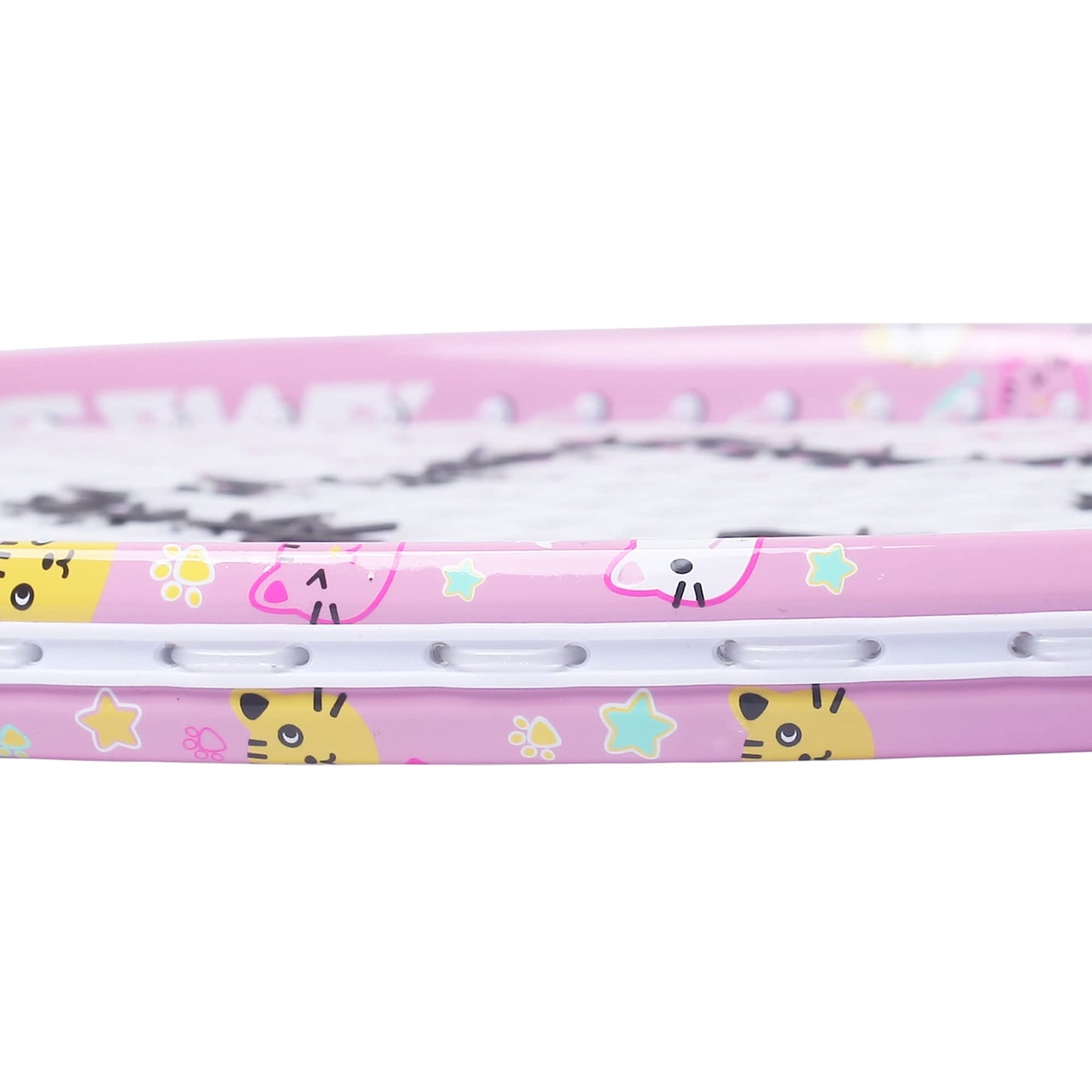 AMA SPORT - Raqueta de Tenis para niños pequeños, Kit de iniciación de 17-25 Pulgadas, para niñas, Rosa y niño, Amarillo, con Correa de Hombro de Nailon 420D